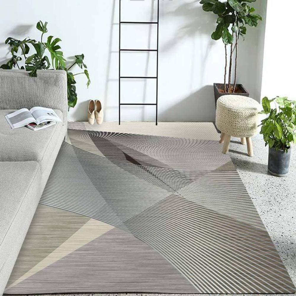 Tapis gris dégradé 160x280 grand tapis de salon géométrique et déco de chambre moderne