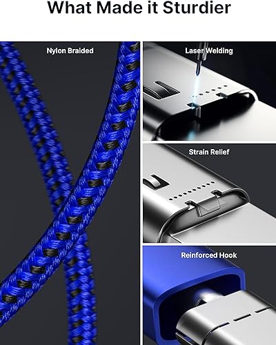 Miniatura 7 de JSAUX Cable de carga rápida USB C a USB C de 100 W 2 unidades de 6,6 pies, compatible con iPhone 1515 Plus15 Pro Max, Samsung S24S24+S24