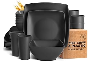 Teivio 24-piece Plastic Dinnerware Set