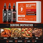Heartbeat Hot Sauce – Heat Seekers Box Set | Scorpion Pepper, KO Edition & Meshuggah | Small-Batch Canadian Hot Sauce Gift Box with Taste-Tester Card (3 x 177 mL)