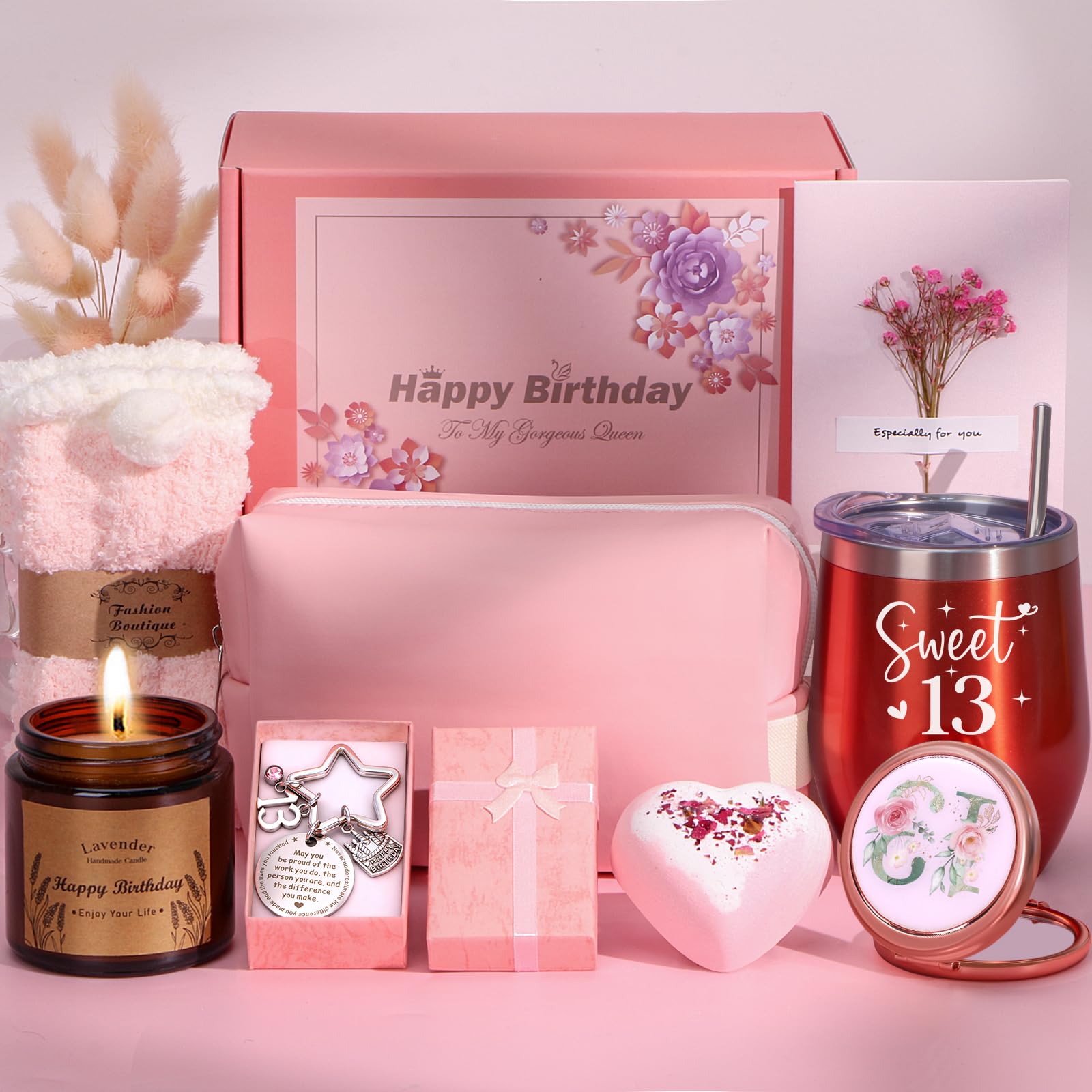 13th Birthday Gifts for Girls, Sweet Teenage Girl Gifts for 13 Year Old Girls, 13th Birthday Hampers Presents, 13 th Birth day Gift Ideas for Teen Girl, Daughter, Niece, Sister, Granddaughter, Friend