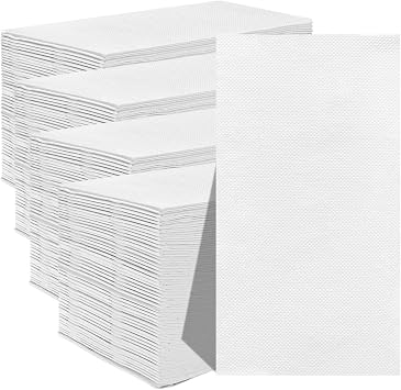 JEBBLAS 200Pack مناشف الضيوف التي تستخدم لمرة واحدة، مناديل ورقية يمكن التخلص منها، مناديل الحمام التي يمكن التخلص منها للضيوف، منشفة يد ورقية مقاس 15.7x15.7 للمطبخ والحفلات وحفلات الزفاف وعيد الشكر