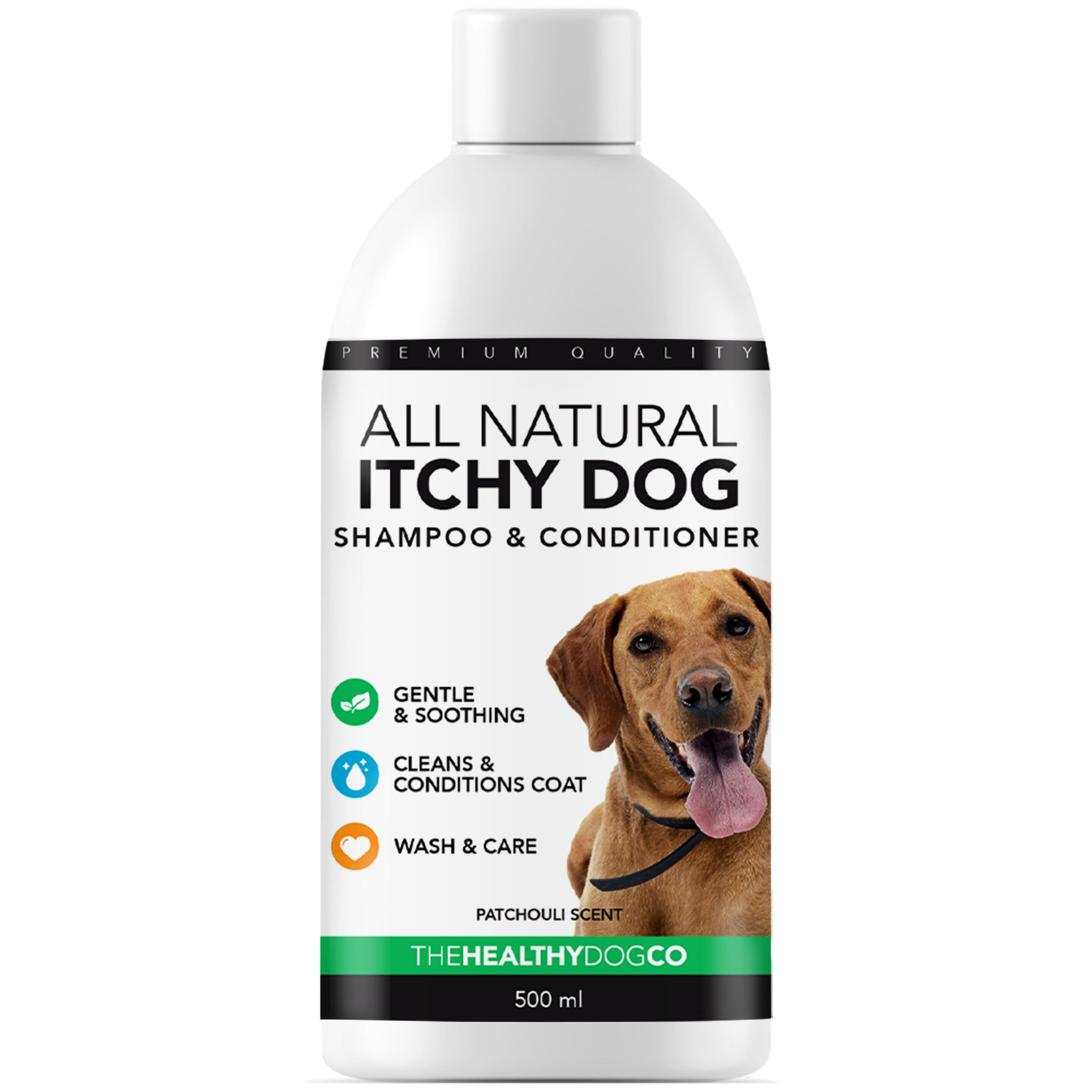 Champú para Perros Que Pica | Alivio de la Comezón y Cuidado de la Piel | Tratar la Picazón, la Piel Agrietada y Las Heridas