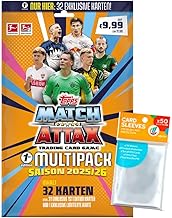 Bundle mit Topps Match Attax Bundesliga - 2025/2026 - Trading Cards - 1st Edition Multipack + Exklusive Collect-it Hüllen