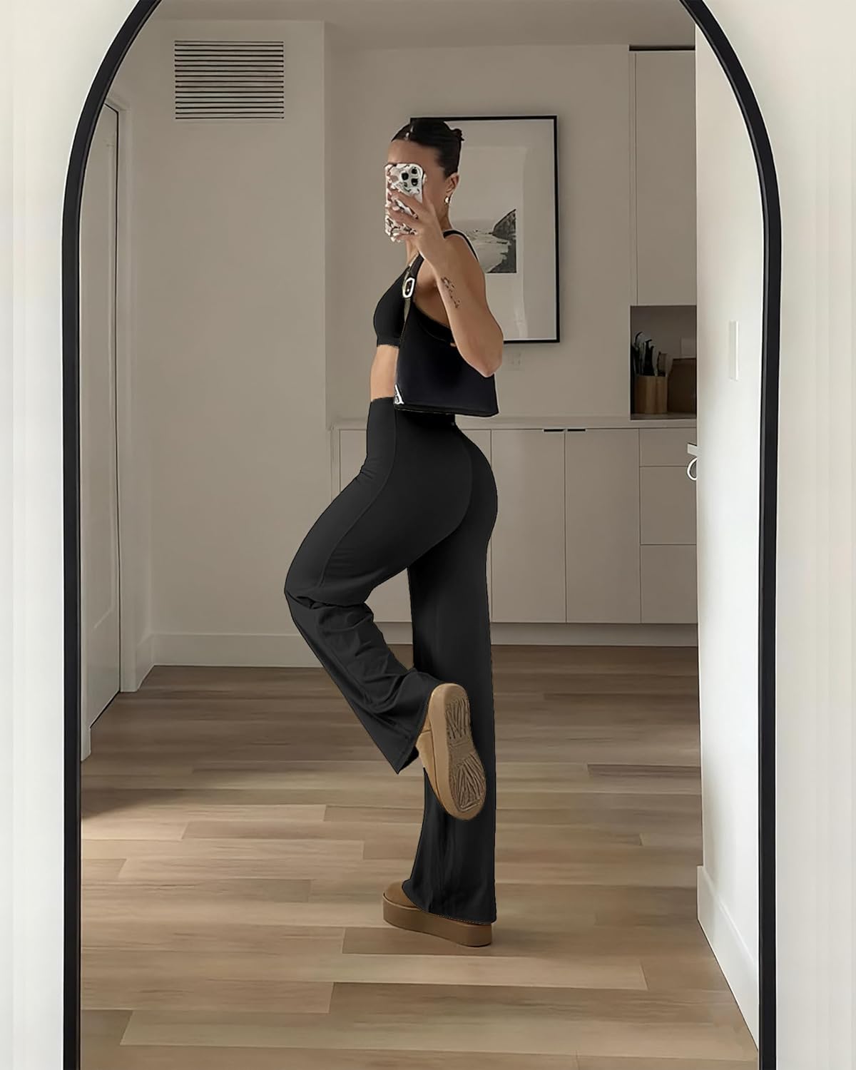 SoftMotion Straight Leg Bottoms Women Workout Leggings Fitness Gym Outdoor Sports Yoga Pants