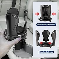 Vista 7 de Expansor de portavasos para automóvil, adaptador extensor de portavasos con brazo expandible y base ajustable, compatible con Yeti Ramblers de 14 a