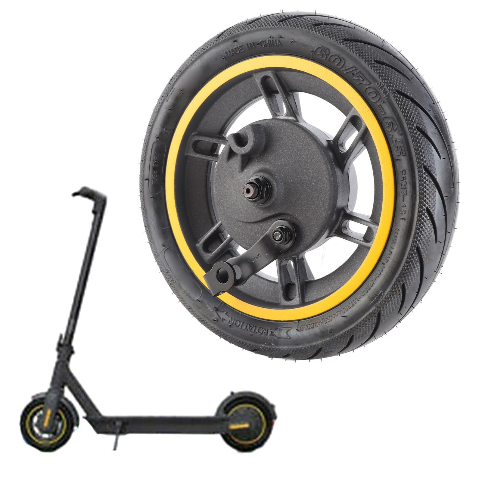 Pneumatico Ruota Anteriore 10 Pollici 60/70-6.5, Sostituzione Diretta per Scooter Elettrico, per Tratti Urbani e Pendolari