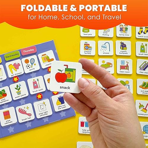 Vista 22 de QUOKKA Tabla de comportamiento para varios niños, tablero magnético de 7 x 10 pulgadas que también se cuelga en la pared, incluye 2 gráficos y 3.