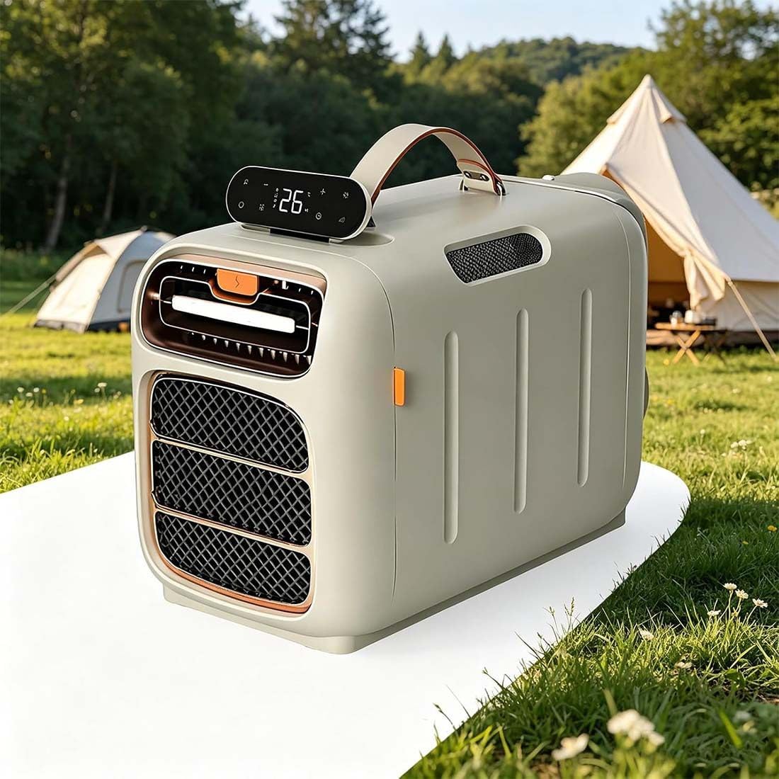 MazmornFly Portable Travel Air Conditioners, 5121 BTU 220 V Tent Air Conditioner for Picnics, Caravan Air Conditioner, Air Cooler for Camping, Trucks, Campervan and RVs Onlycooling