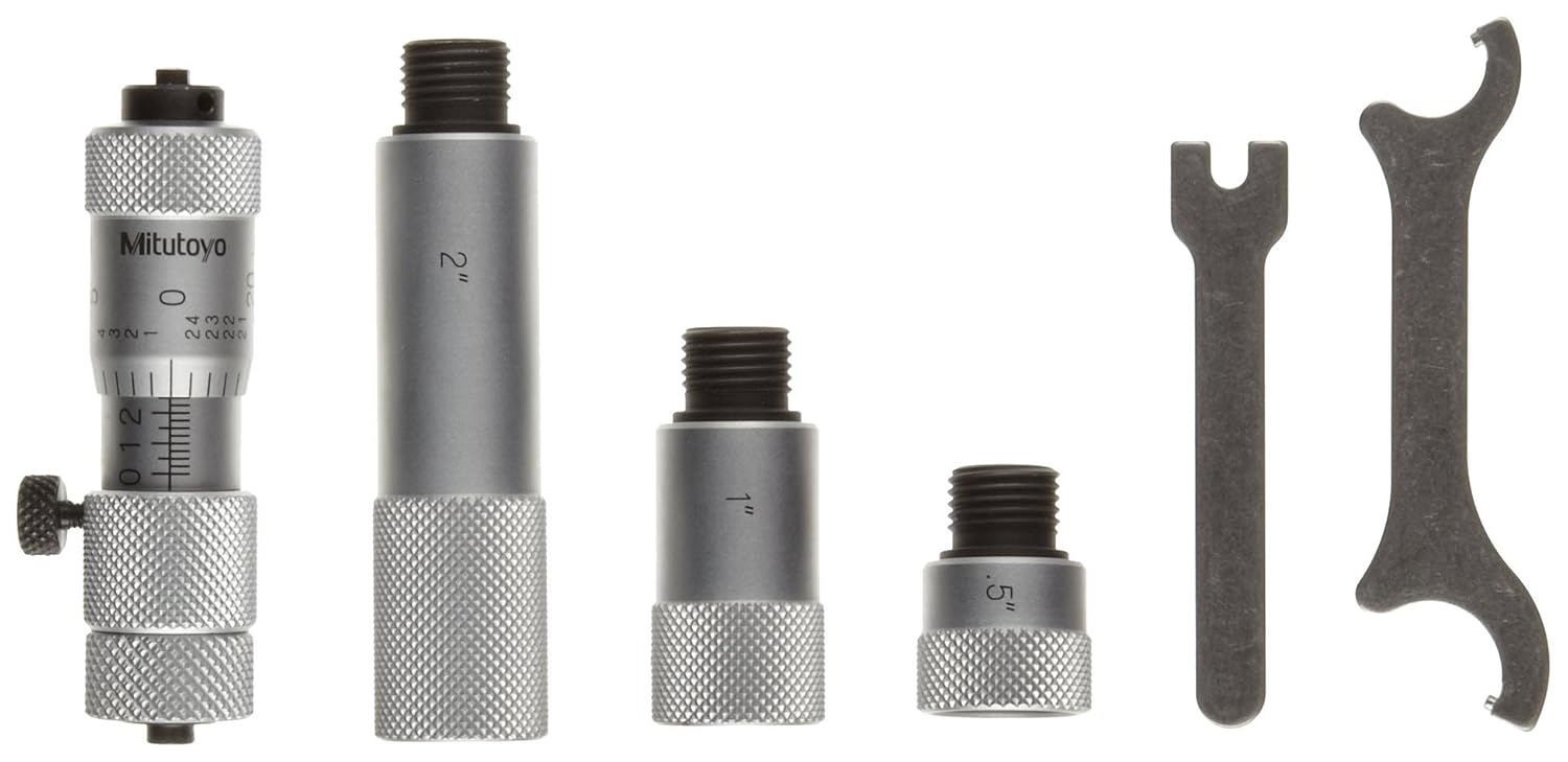 Mitutoyo 137216 Tubular Vernier Inside Micrometer, Extension Rod Type