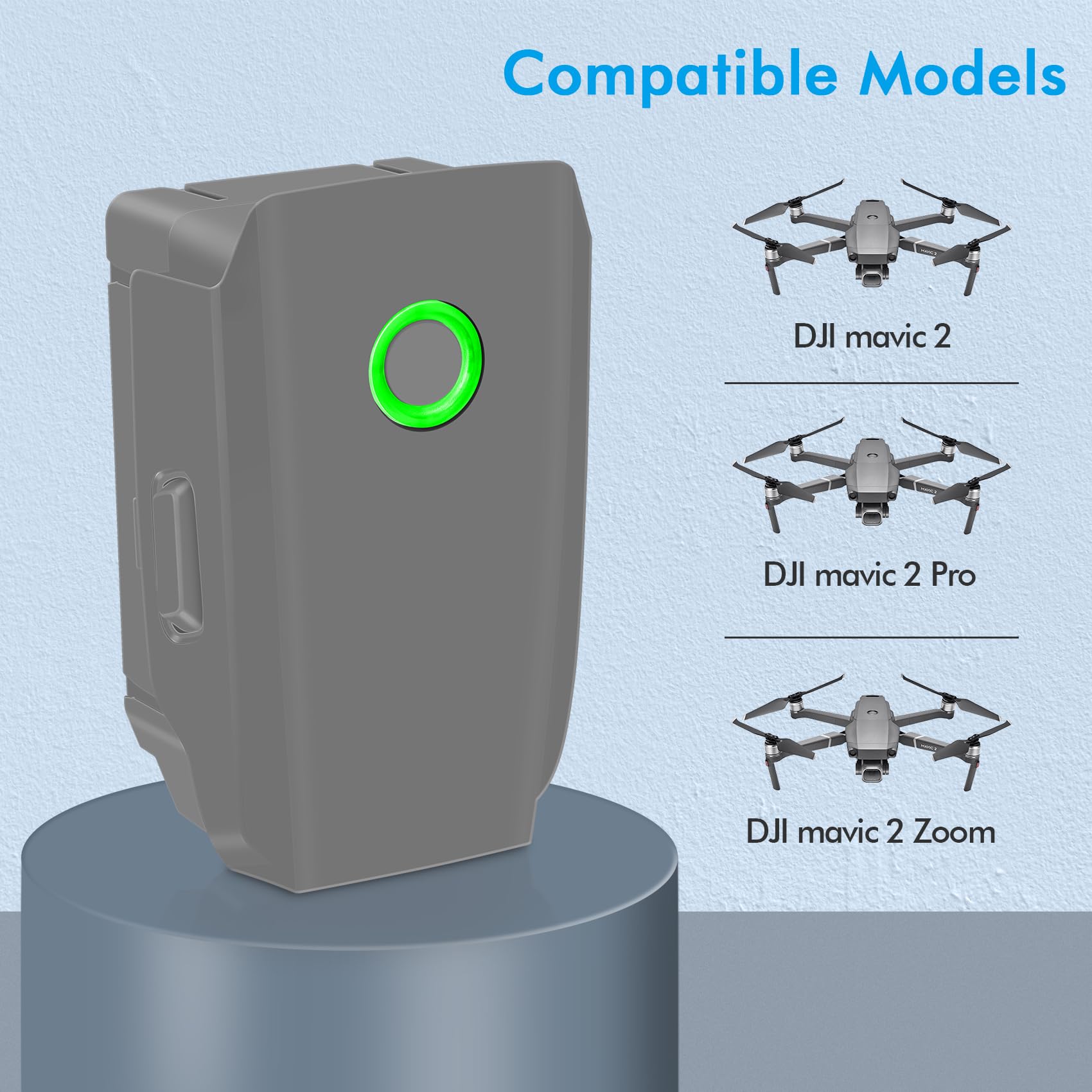 Batterie Intelligent 15.4V 3850mAh pour DJI Mavic 2 Pro / Zoom / Enterprise - 2 Pièces