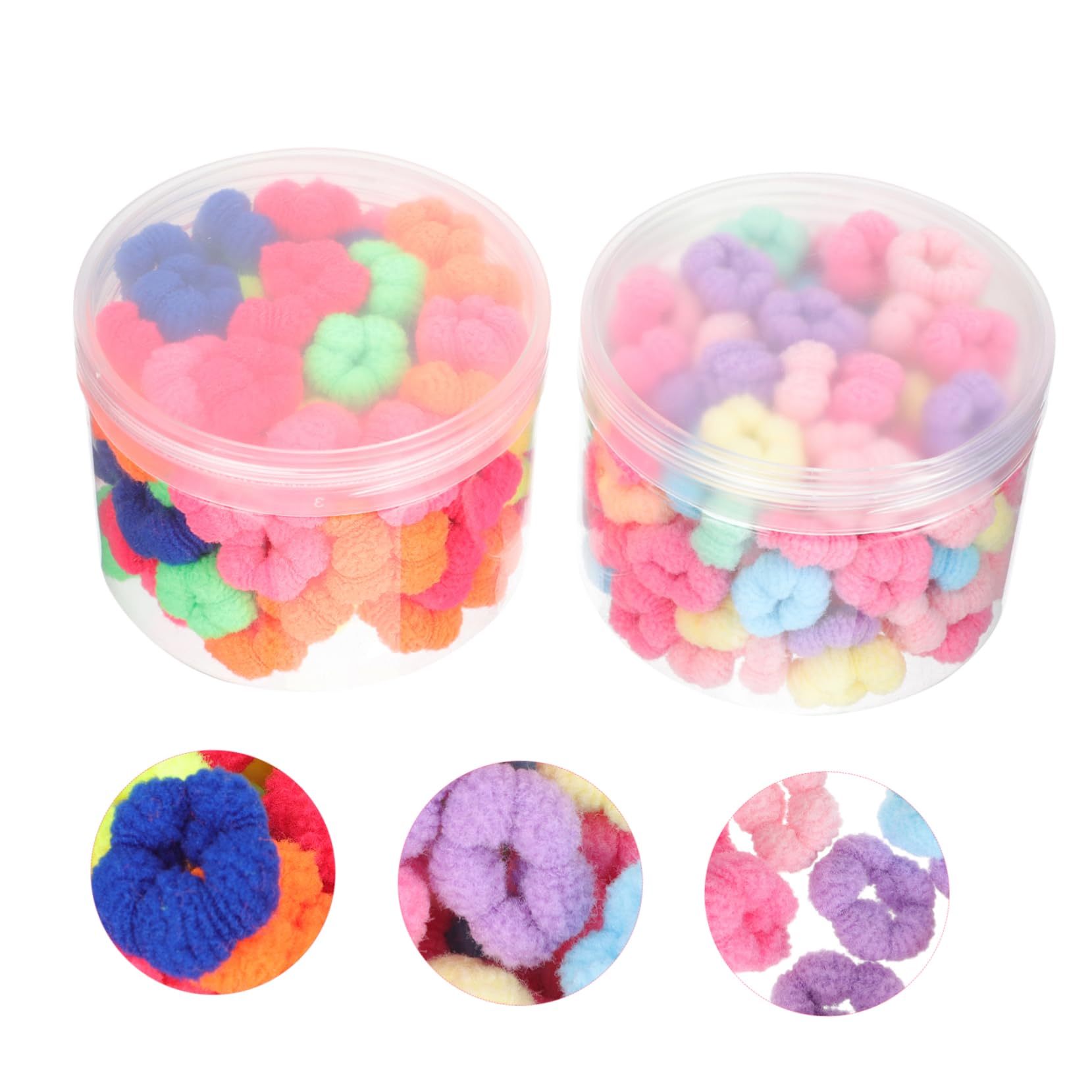 FRCOLOR 3 Juegos De Coleteros Coloridos Para Bebé Elásticos Sin Daños Para Niñas Niños Y Niñas (200 Unidades)