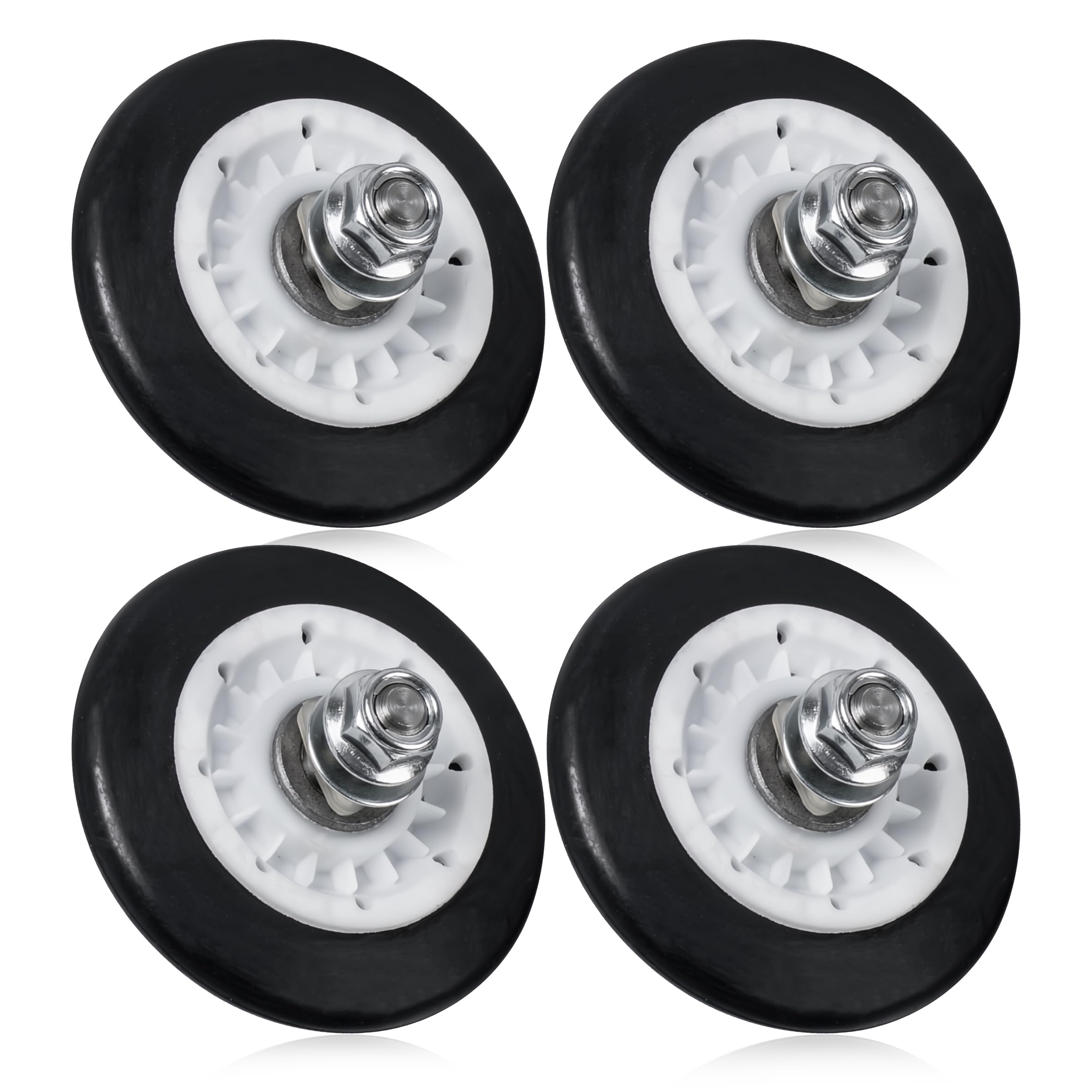 PartsBroz AGM75510755 4581EL2002C Rollers Kit (4-Pack) - Compatible With LG Kenmore General Electric Dryer - Replaces 4581EL2002E AP7220429 PS17269866