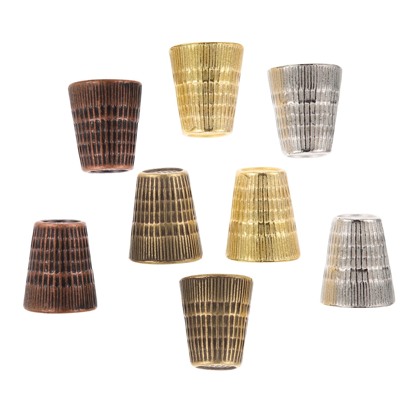 DOITOOL 5 Series De Dedal Se Cose Costura Puntada De Dedos A Prueba De Cortes De Dedos Bordado Coser Dedal Dedal De Cobre Metal 8 Piezas X 5