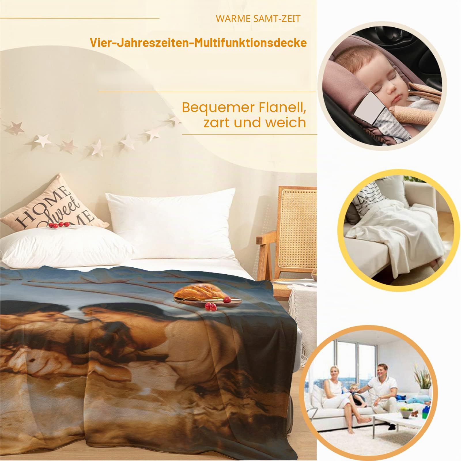 Personalisierte Decke, individuelle Fotos, Decke, Erinnerungsgeschenk mit Fototext, personalisierte Überwurfdecke für Familie, Mutter, Papa, Kinder, Ehefrau, Freunde, 150 x 200 cm