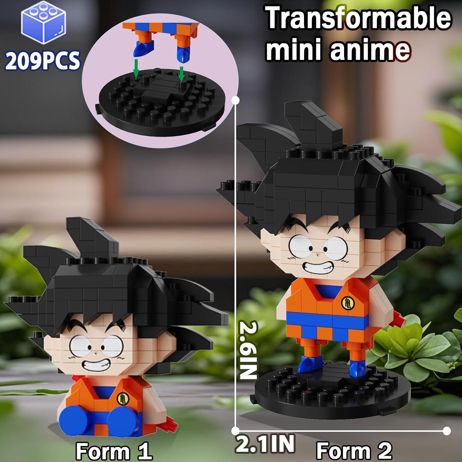 5 Dragon Figures Brick Mini Headz Building Toy, 2IN1 Sitting & Standing Model Cute Main Dinosaur Ball Z Characters Merch Figures Micro Blocks Set Ideal Gift for Fans, Adult, Teen 14+ (1025PCS)