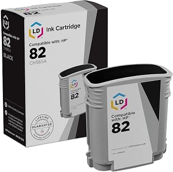 LD Remanufactured Ink Cartridge Replacement for HP 82 CH565A Black