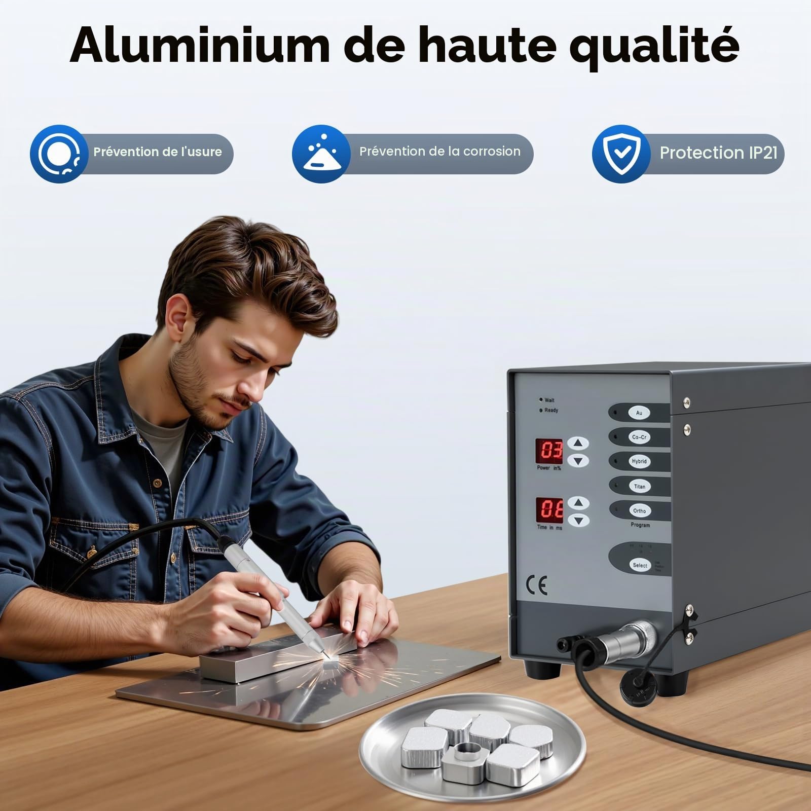 Poste à souder, soudeur automatique, soudeur à impulsions automatique, soudeur à arc d’argon à impulsions numériques pour métaux, soudeur à points à 2 écrans LCD