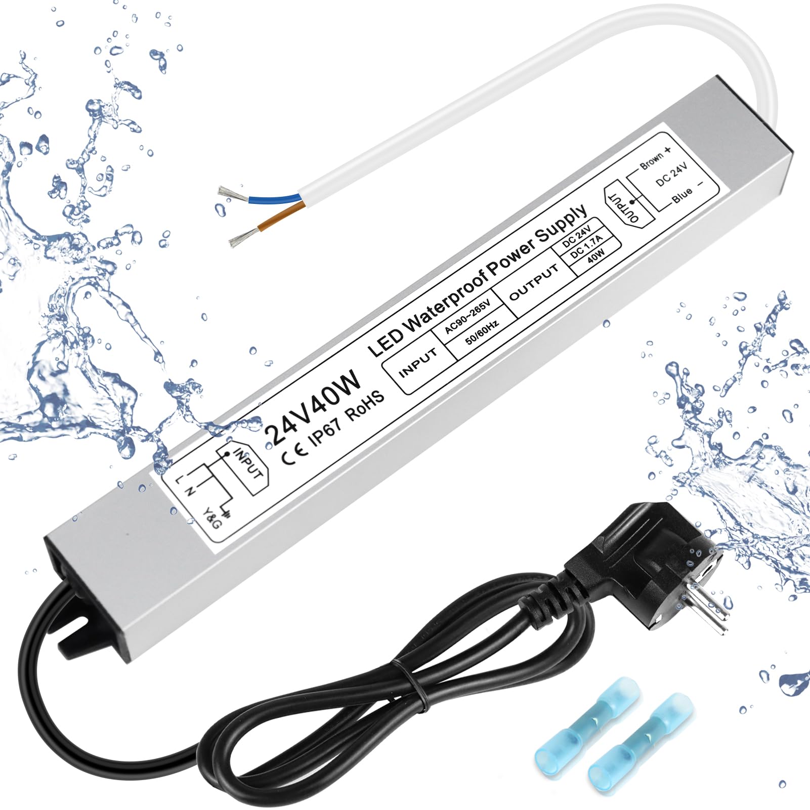 DC 12 V AC 90-265 V 50 Watt Ingresso LED Trasformatore Alimentatore Impermeabile IP67 LED Driver In Alloggiamento In Lega Di Alluminio Adatto Per Striscia LED, Modulo LED E Luci DC Per - Foto 13