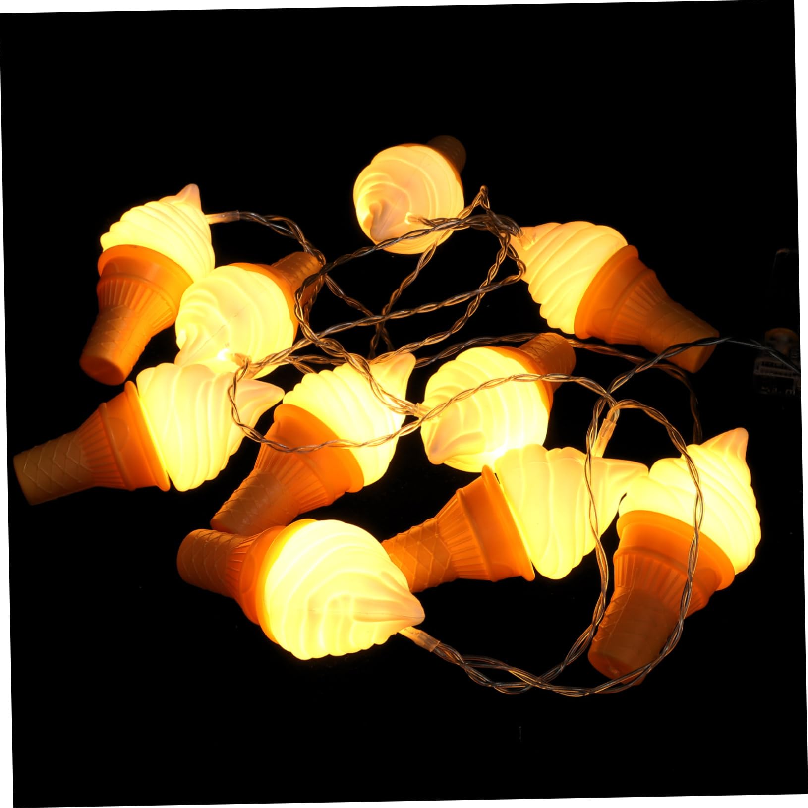 VALICLUD 1Set LED Ice Cream String Light Bulbs Warm Decorative Lamp for Restaurant Birthday Party Battery Operated Batteries Not Included