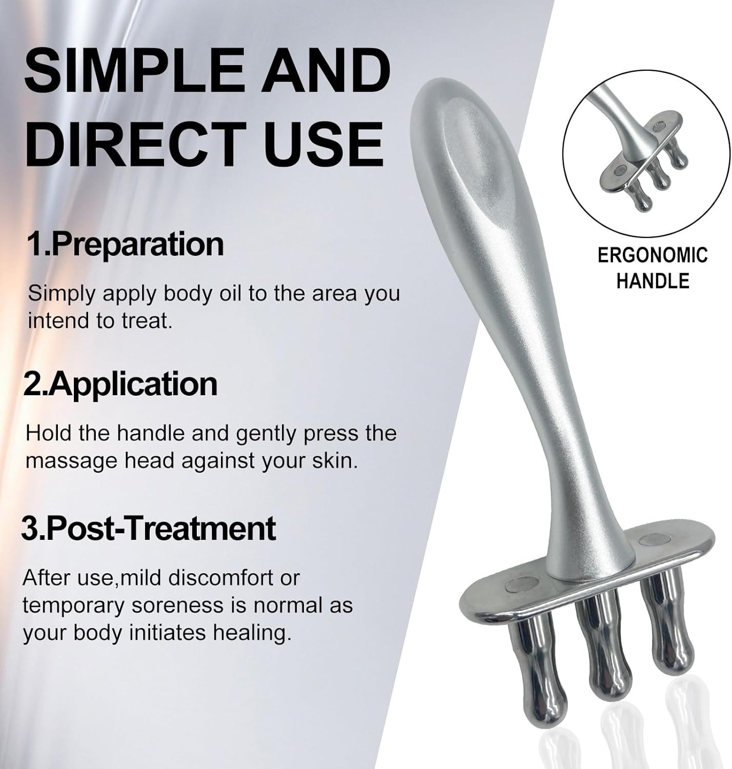 Magnetic Therapy Massage Fork – Multi-Function Meridian Point Massager Stick, Stainless Steel Handheld Acupressure Tool for Neck Shoulder Back Relaxation