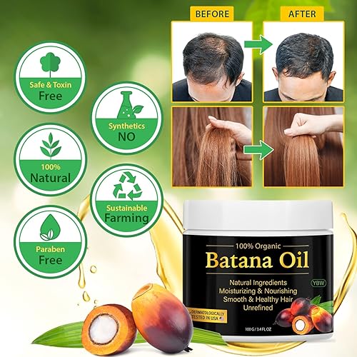Miniatura 4 de Aceite de batana crudo 100% natural para el crecimiento del cabello, aceite para el cabello Dr. Sebi de Honduras, evita la pérdida de cabello,
