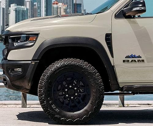 Vista 19 de Emblema de automóvil de montaña, efecto 3D, logotipo de insignia de bosque de montaña, material ABS, para portón trasero, montañas, para automóvil