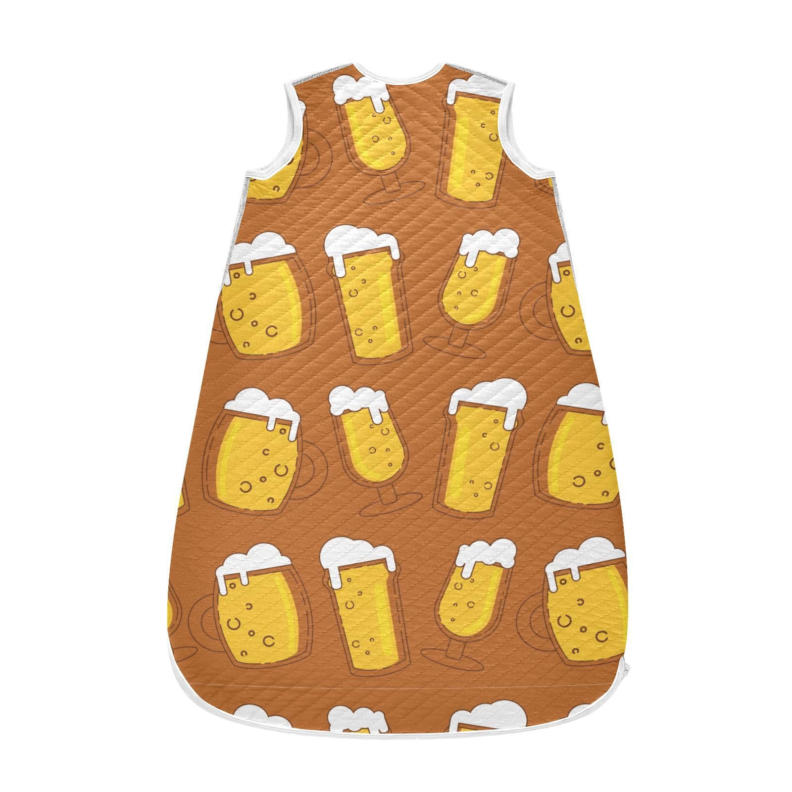 vvfelixl Beer Baby Sleeping Bag Sleep Sack,Baby Wearable Blanket Sleep Suit for 0-6 Months