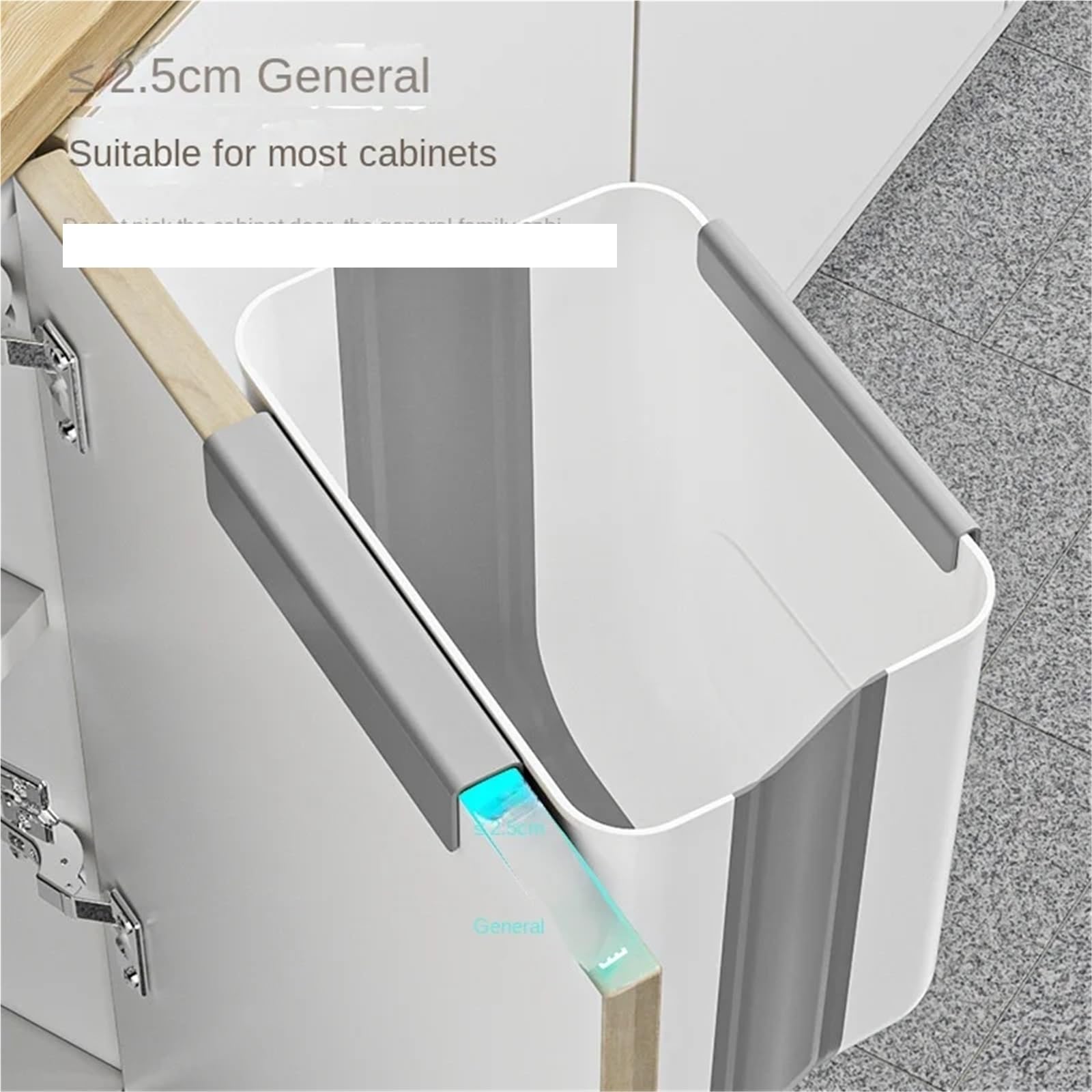 hängende Mülleimer ， Küche Punch-freies Papierkorb Schrank Tür Korb Faltbare Bad Toilette Lagerung Eimer for Küche(Grey 11L)