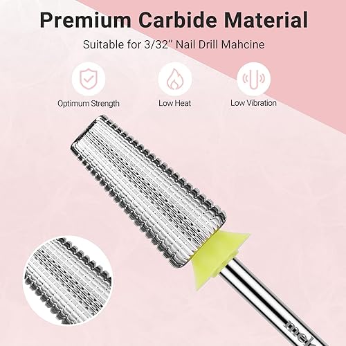 Miniatura 8 de MelodySusie Taladro profesional de uñas de 30000 rpm, alta velocidad, bajo calor, bajo ruido, baja vibración, taladro eléctrico portátil Efile para