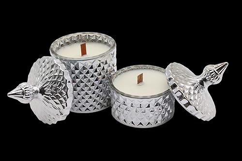 Miniatura 3 de VGE BON Juego de velas plateadas, votivas plateadas, decoración dorada para el hogar, regalo unisex para él, velas de aromaterapia, centros de mesa