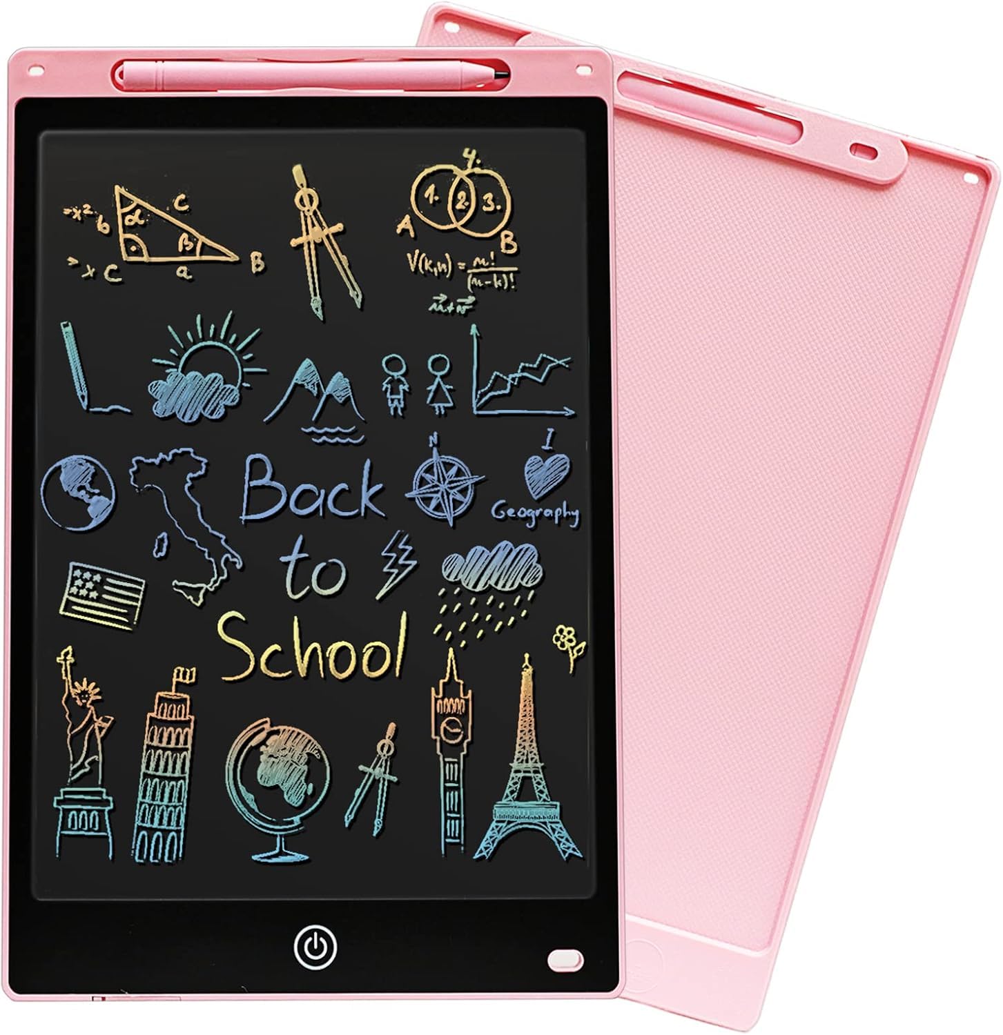 CERLINK LCD Writing Tablet with Stylus Pen, Electronic Colorful Screen Magic Slate Doodle Drawing Board Pad Scribbler Educational Learning Tool for Kids Adults-Multicolor
