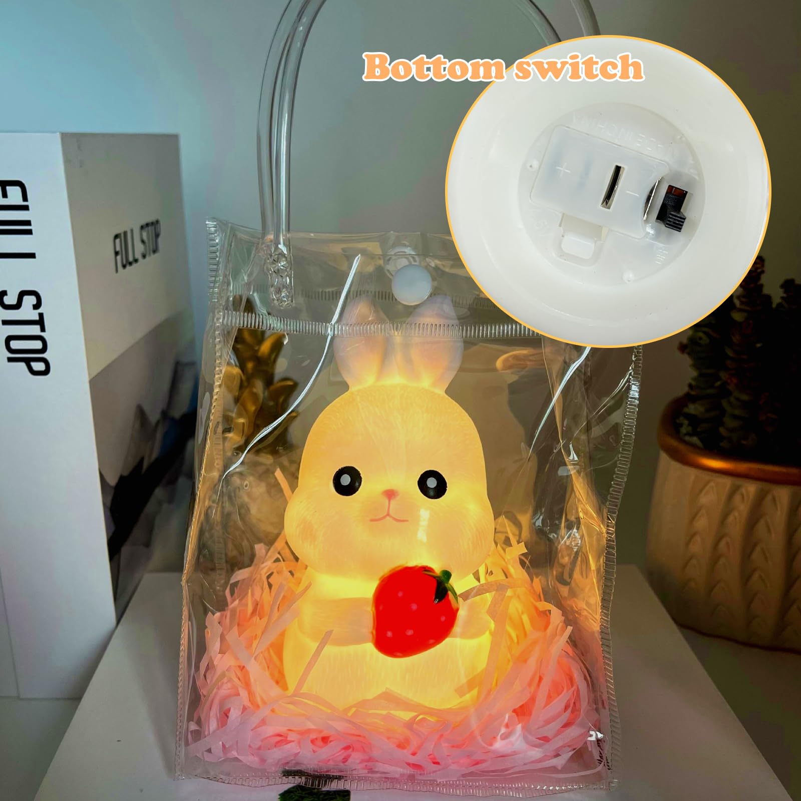 Silikon Hasen Nachtlicht Für Kinder – LEDs, Warmes Licht, BPA-frei, Knetbar, Perfekt Fürs Kinderzimmer