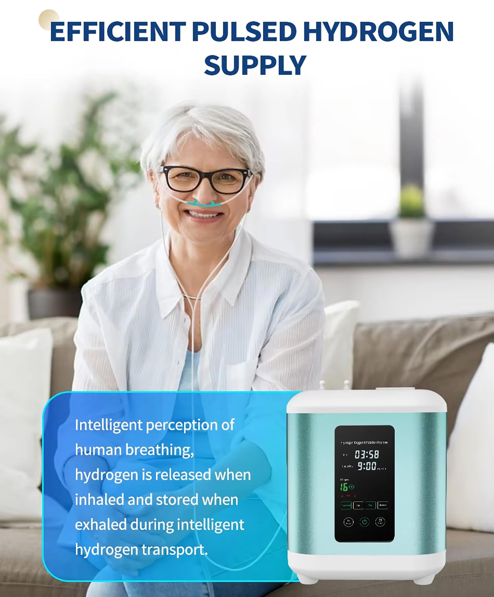 Inhalator Wodorowy Klasy Medycznej 600/900 Ml/Min – Pem Tech, 99,99% Ultraczystego H2, Urządzenie Do Terapii Wodorowej, Przenośny Inhalator H2 Gold 900ml/min