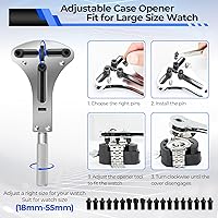 Vista 2 de Ohuhu - Kit de reparación de reloj, 192 piezas mejoradas de alta resistencia para extracción de eslabones de reloj, kit de herramientas de repuesto