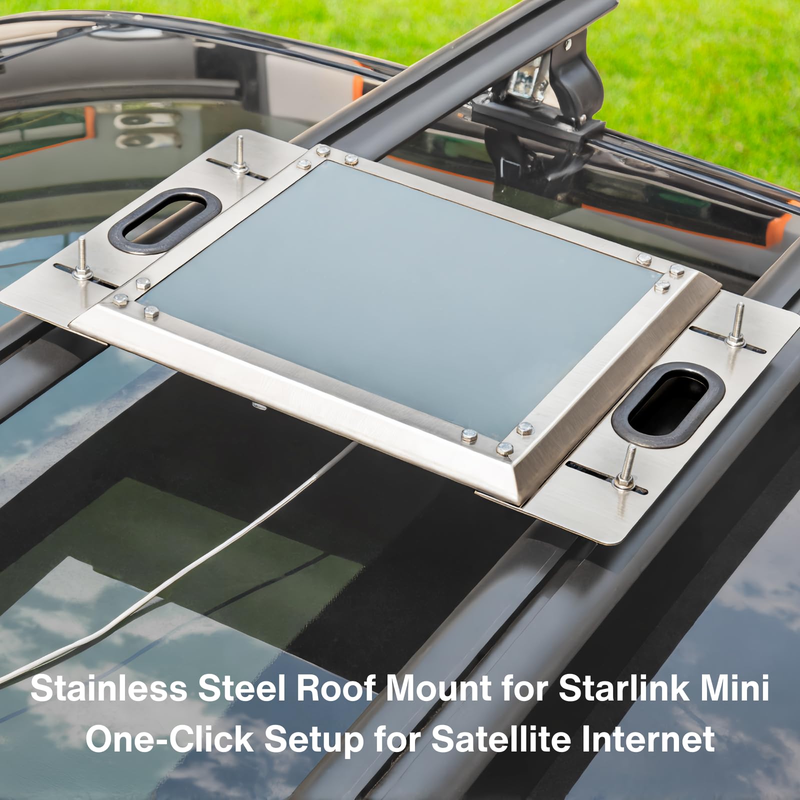 Custodia Protettiva in Acciaio Inox per Starlink Mini con Maniglia, Cover da Viaggio Modulare e Staffa di Montaggio Auto, Guscio Ibrido in PC e Metallo 304 (Heavy Duty)
