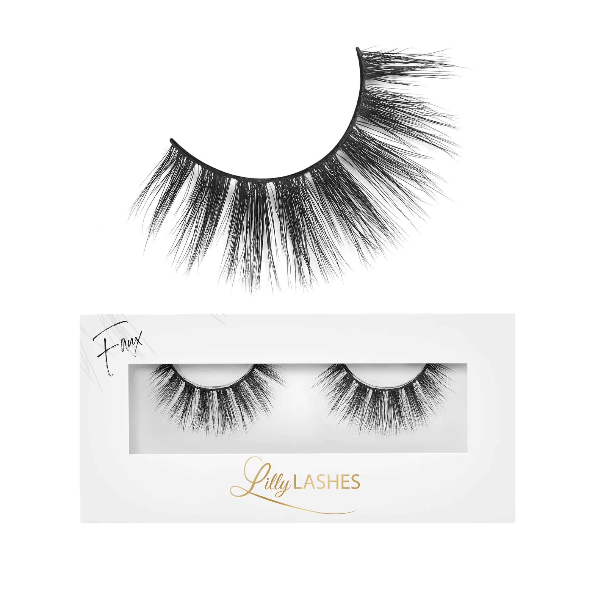 Lilly Lashes Miami Lite Faux Mink Strip Lashes Light Brown Reusable No Glue Included