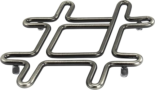 Spectrum Diversified Hashtag Pound Sign Symbol Trivet, mesa de comedor de acero resistente al calor, protector pequeño, almohadilla térmica de metal