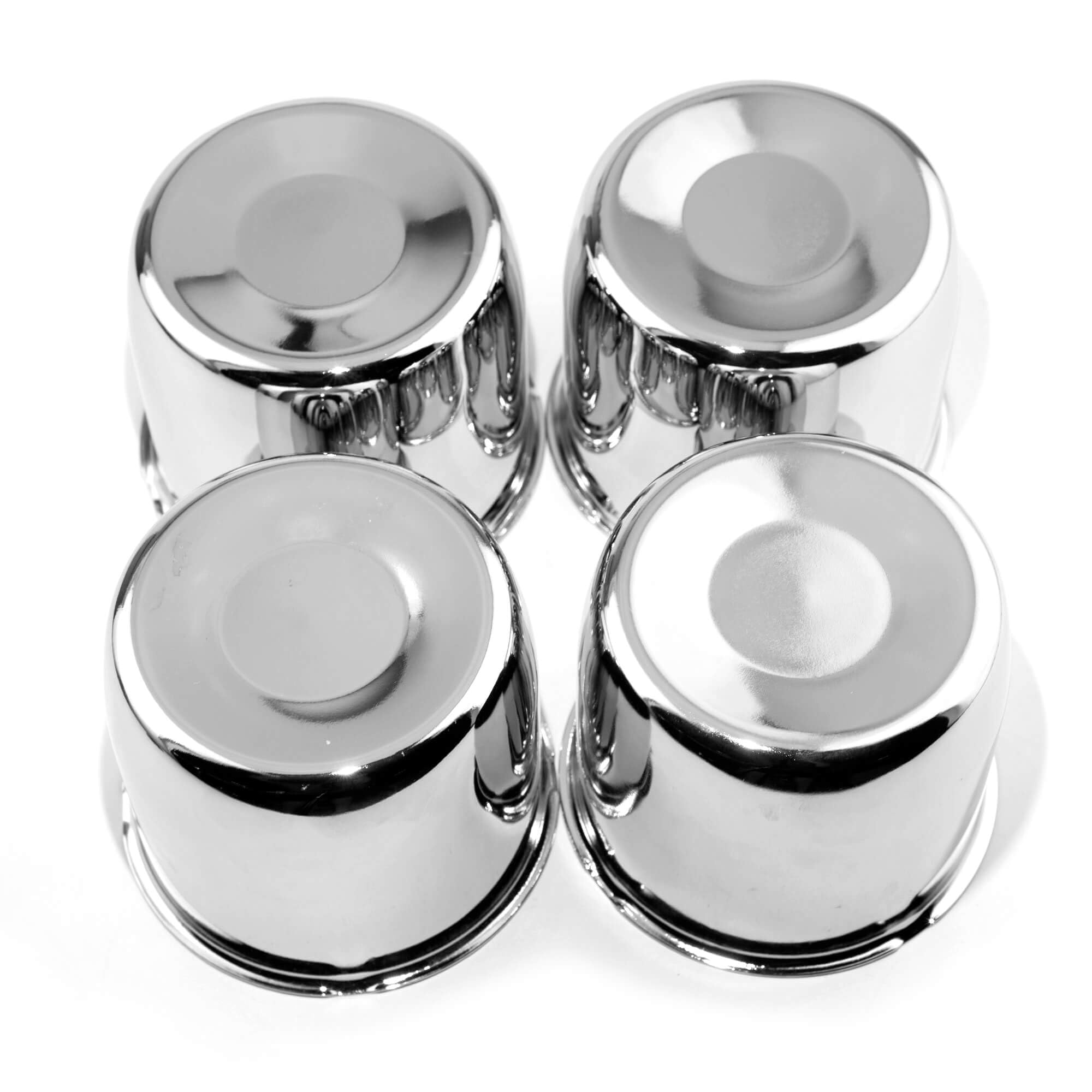 RhinoTuning Lot de 4 cache-moyeux de 4,25" - Diamètre extérieur : 108 mm - Hauteur : 93 mm - En acier au carbone - Convient pour véhicules de tourisme, véhicules tout-terrain, remorques de camion