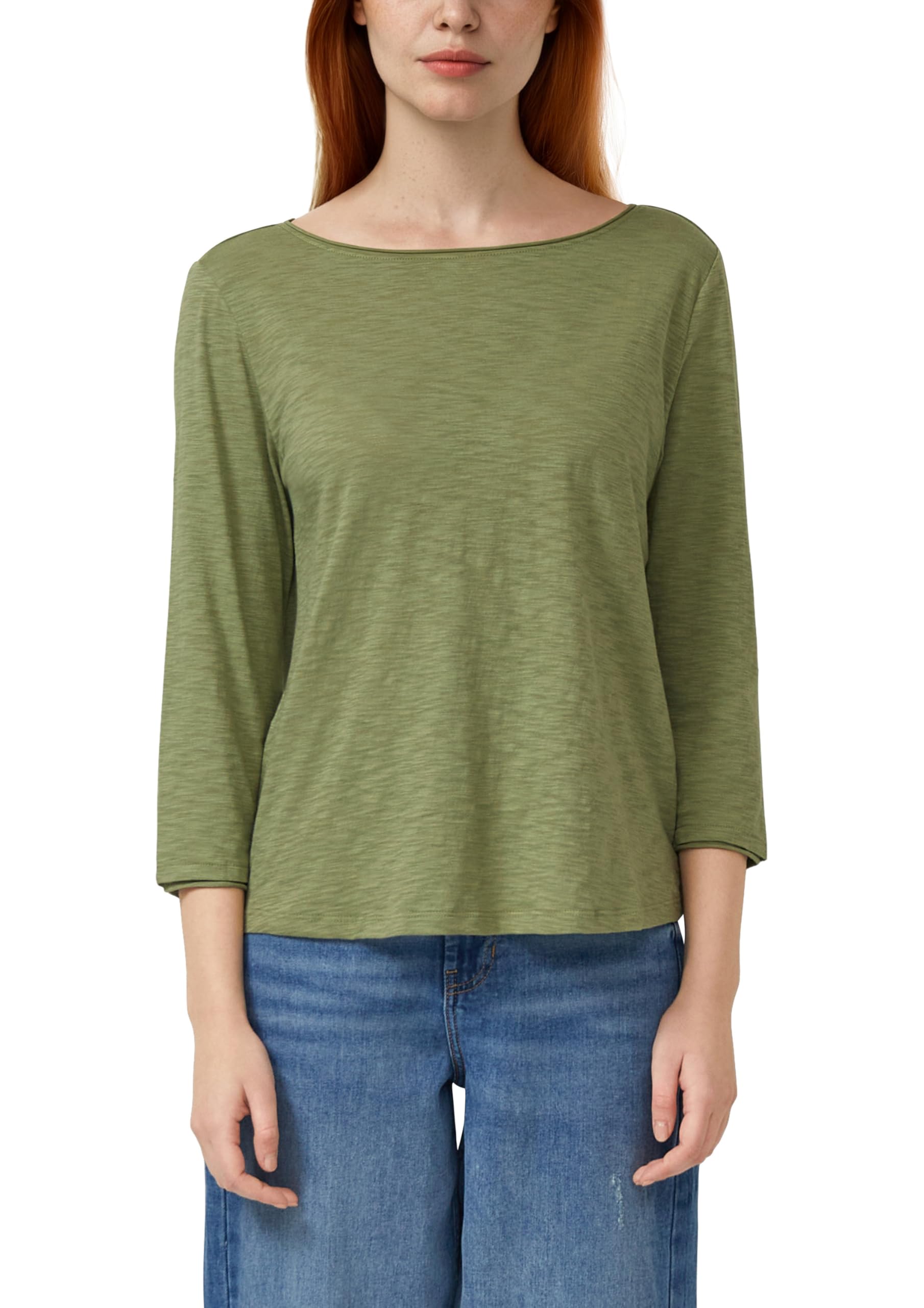 s.Oliver T-Shirt with Flame Yarn Structure 3/4 Sleeve
