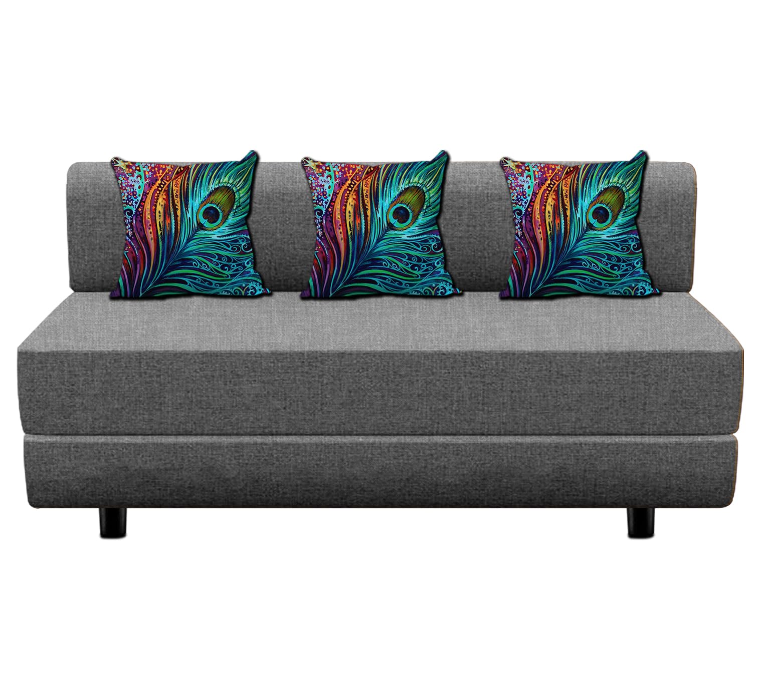 Dr Smith Folding Leg Sofa-Bed | Three Seater - 6 X 6 Feet | Sofa Cum Bed Jute Fabric Washable Cover with Cushion - Color Grey (B0DGTYXRMG) Amazon Price History, Amazon Price Tracker