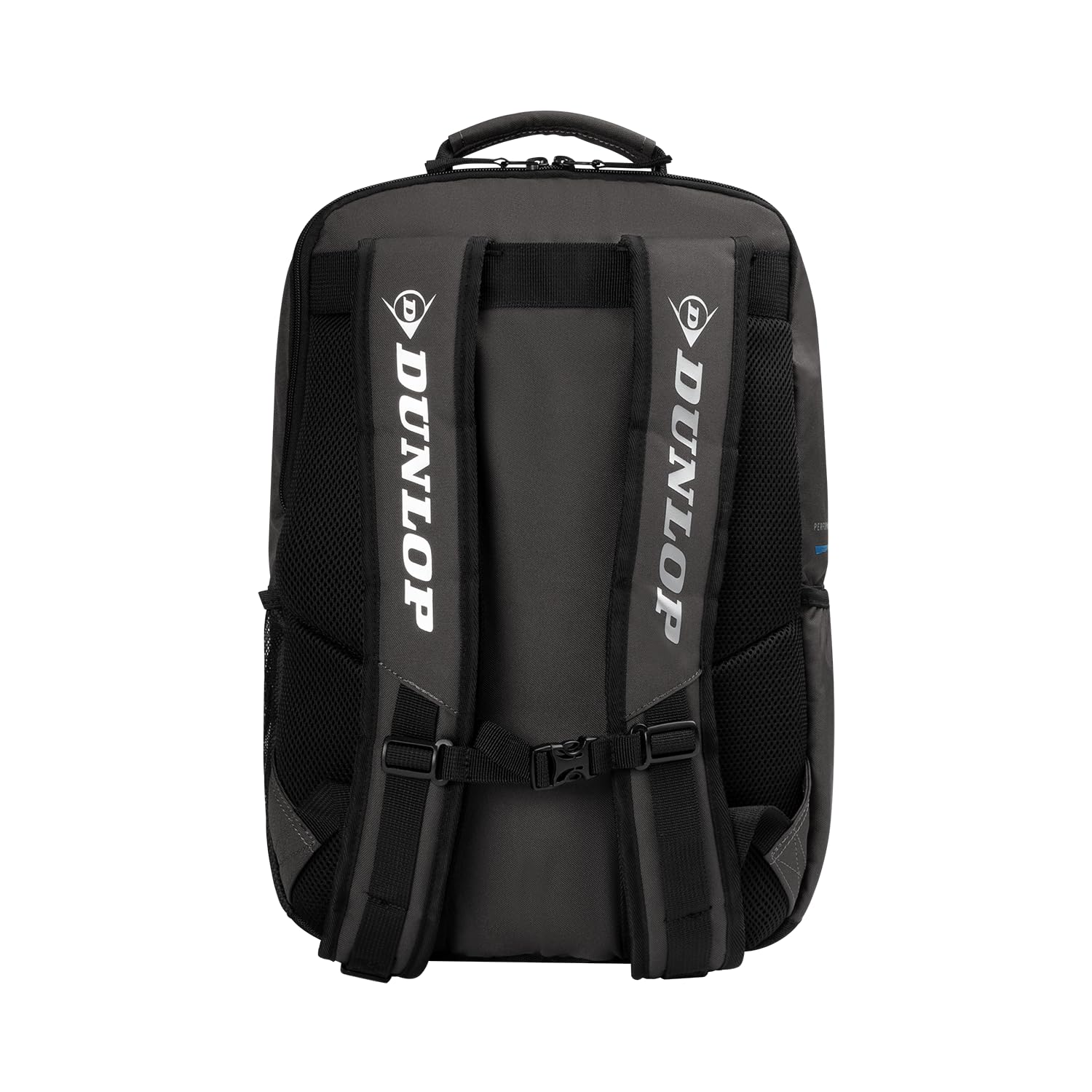 Dunlop FX Performance Padel Backpack - Borsa da racchetta compatta 20-L - Nero/Gun Metal/Cian - Design Multisport Leggero