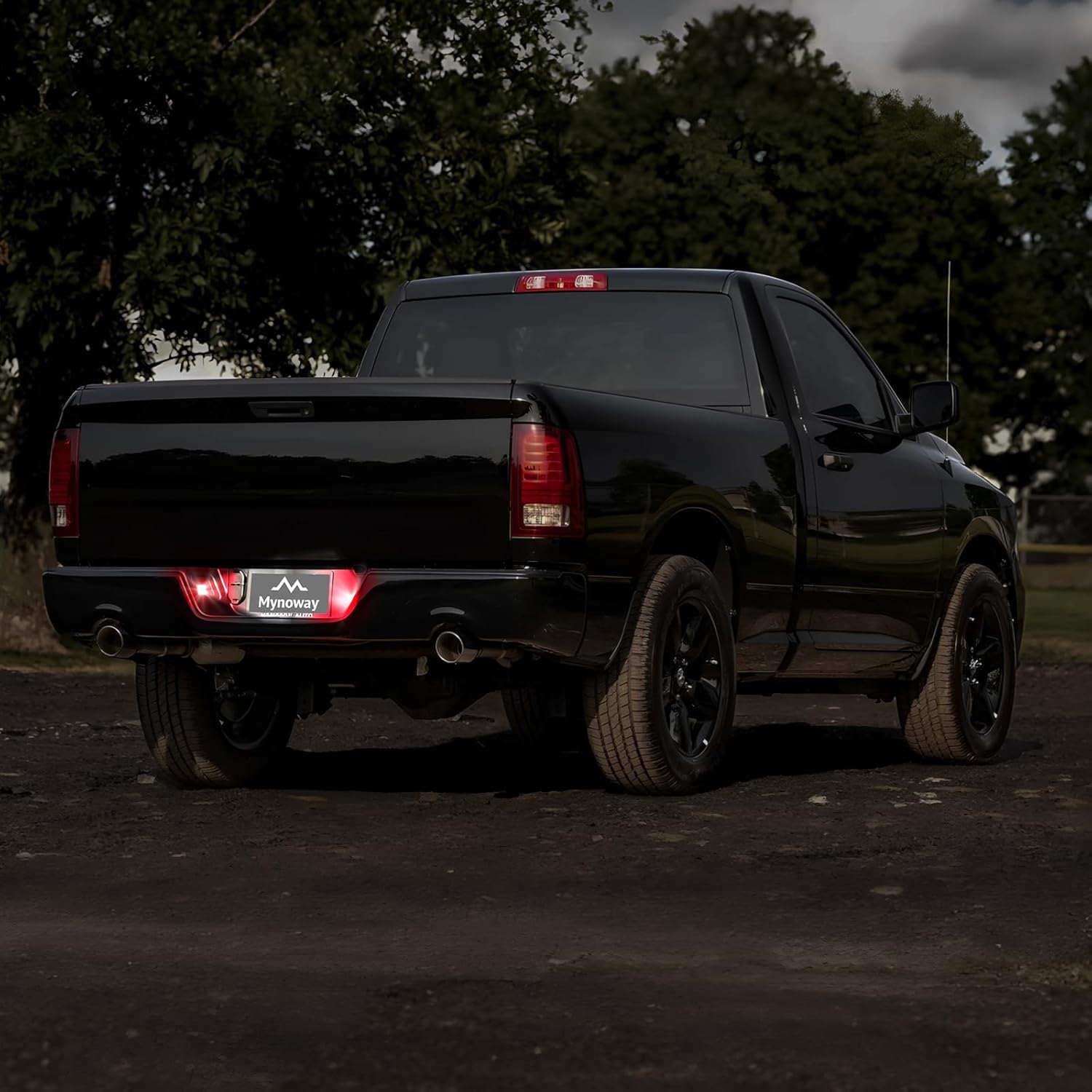 LED License Plate Light Tag Lights Compatible with 2003-2018 RAM 1500 2500 3500 Pickup Truck,Clear Lens Red LEDs,Rear Tag Lamp Replacement,2 PCS