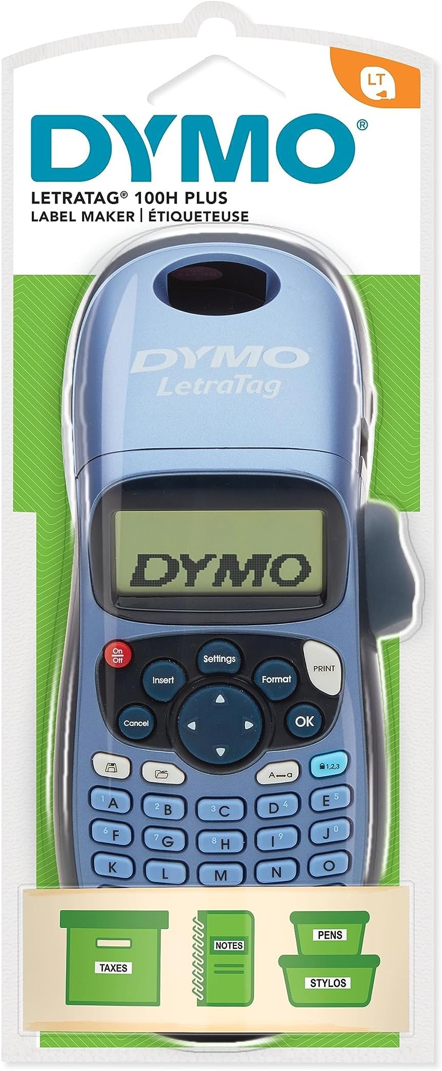 Dymo - Letter Tag Plus Kit,2 Print Lines,3-1/8"x8-1/3"x2-2/3",Silver, Sold as 1 Each, DYM21455