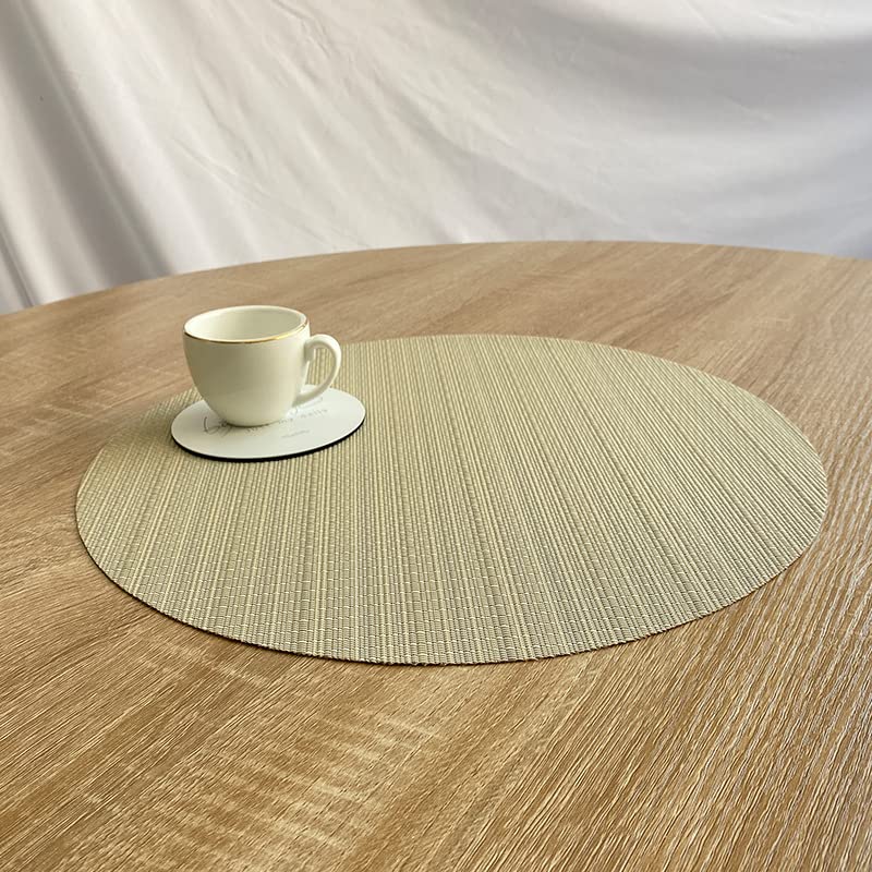 Sets de table ronds antidérapants 35 cm tapis de salle manger imperméables et lavables