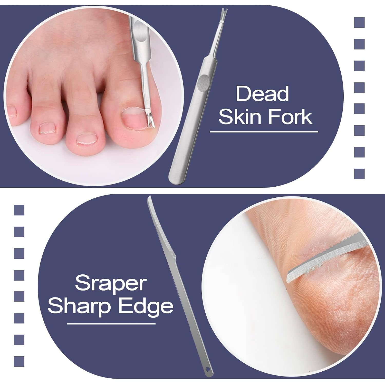 10PCS Ingrown Toenail Removal Kit, Surgical Stainless Steel Nail Tools for Manicure Professional Quality Ingrown Pedicure Tools Set with File and Lifters Manicure Care Solution