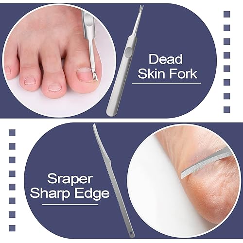 Miniatura 4 de Kit de extracción de uñas encarnadas, 10 piezas, herramientas quirúrgicas de acero inoxidable para manicura, juego de herramientas de pedicura