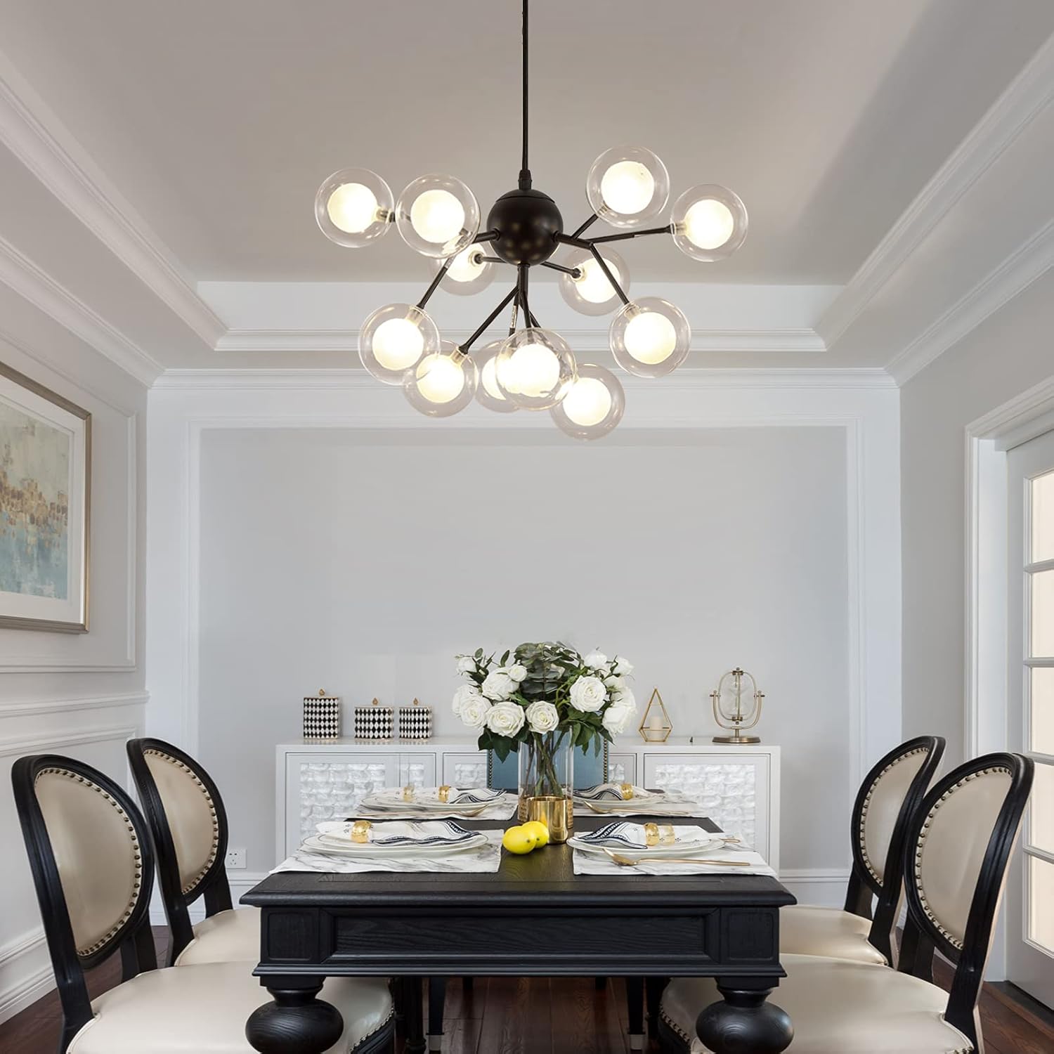 Super Brands KAIQI Sputnik Chandelier Modern Pendant Light 12 Lights Mid Century Chandeliers Matte Black Industrial Retro Adjustable Pendant Hanging Light Fixture for Living Dining Room Kitchen Holiday Deals 🛒 KAIQI Sputnik Chandelier Modern Pendant Light 12 Lights Mid Century Chandeliers Matte Black Industrial Retro Adjustable Pendant Hanging Light Fixture for Living Dining Room Kitchen