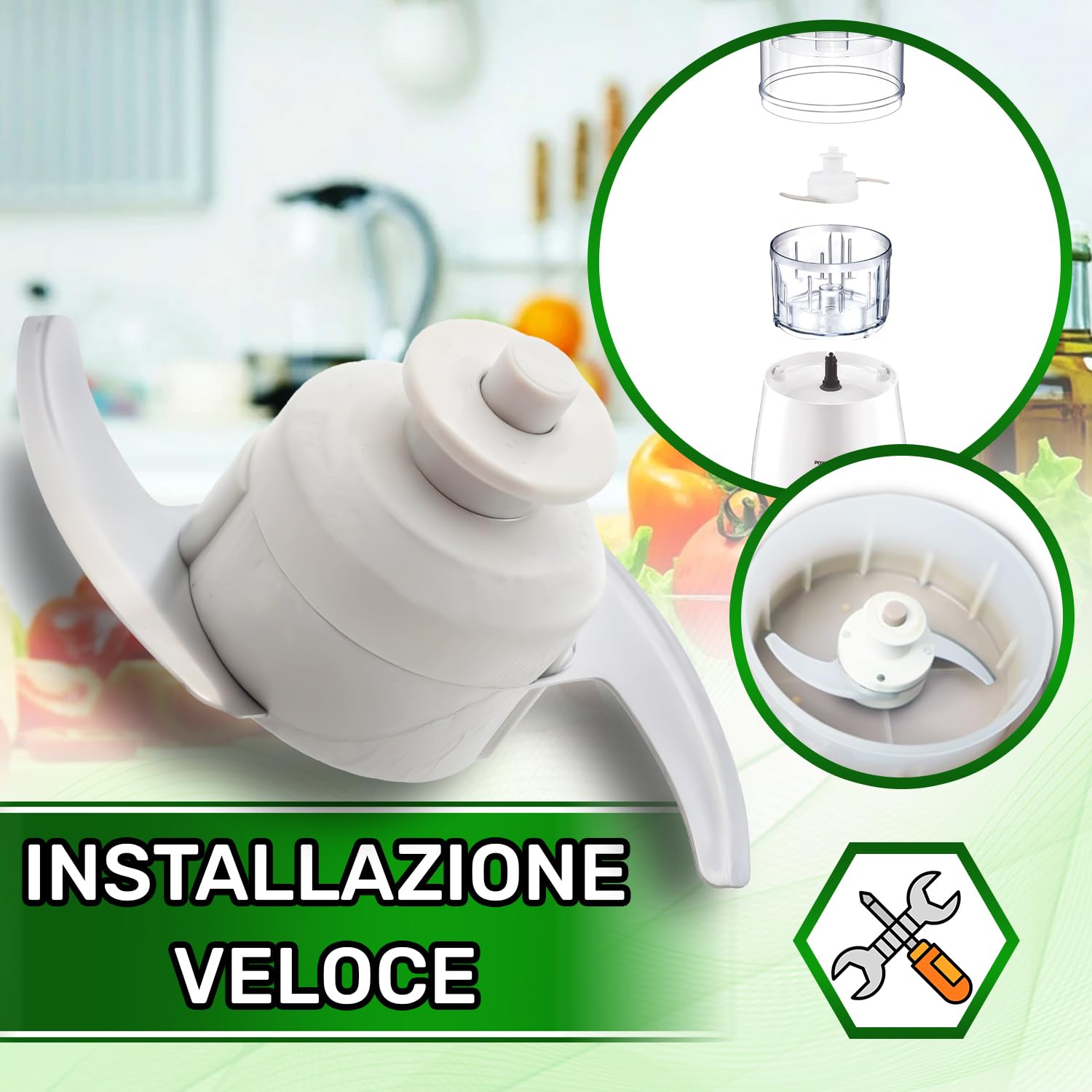 ONIX TECH Coltello con Codice Originale 5843778 per Moulinex Moulinette BLTM10 D56 D561 D562 D564 R68 R684 - Garanzia di 5 Anni