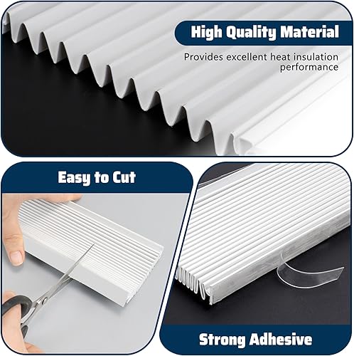 Miniatura 4 de Pearwow Paneles laterales de aire acondicionado de ventana ajustables con juego de marco, paneles laterales de CA extra anchos para unidades de CA